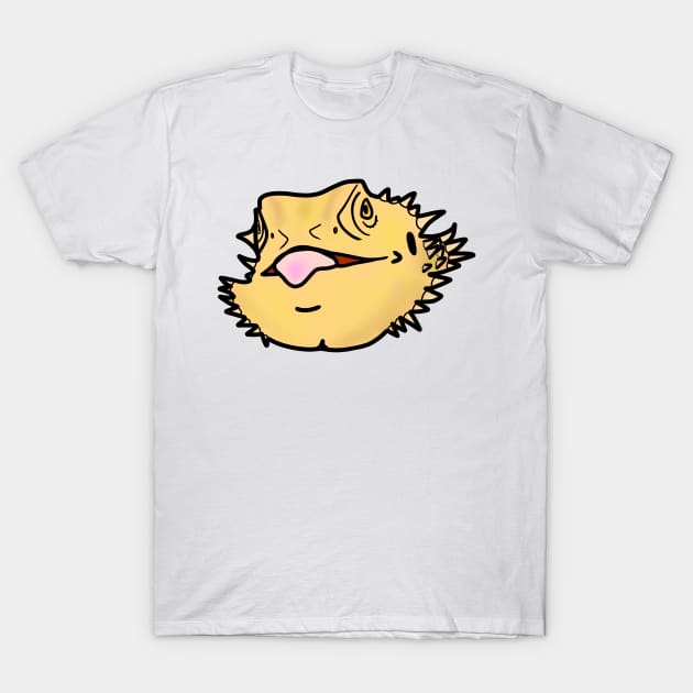 Bearded dragon tongue sticking out mlem T-Shirt by lilgothgf